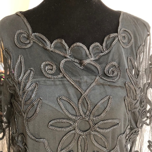 NWT! Leo Guy black knit and lace dress size 4 - Picture 7 of 7